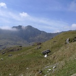 Taking a quick rest on the way up Mt Snowdon