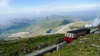 The steam train which traverses the easier side of the mountain.