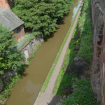 The canal that ran alongside the walls