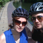 Cycling along canals, 2009