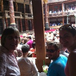 Si's mum, Cath & Si with us at Shakespeare's Globe, 2010