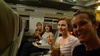 Champagne on Eurostar with CC girls to Amsterdam, 2010