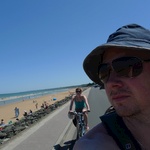 The 12km bike ride to Omaha beach