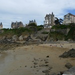 Dinard spooky houses on the cliff above