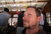 Big nose on the tram.