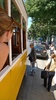 This lady on her phone was more interested in finishing her phone call than to move her car out of the way of the tram. How rude!