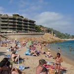 Tossa de Mar - the other side of the small beach, with apartments overlooking