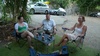 Relaxing and enjoying a cold beer