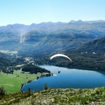 Paragliding over the lake