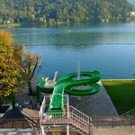 Water slide on a lake?