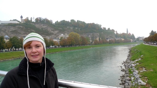 Salzburg crossing the river to town