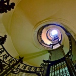 The lovely old staircase in the hostel