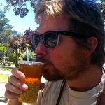 Odd but surprisingly tasty peach and pasta type stuff iced tea drink.