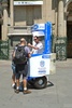 An information guy on a segway ... I wonder if he know how ridiculous he looked?