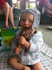 Our Peruvian gifts to Alex - went down well!