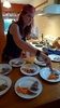 Lisa dishes out the main