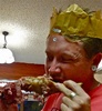 Tom gnaws on the bone