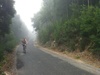 Biking through the mist of Parque Natural de Sintra Cascais on the way to Sintra Vile