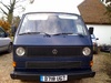 Guess what we bought! We call him smurfy the vw transporter! Bring on summer