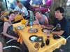 Escargot entree in Blois before saying goodbye to Anna and Perry. Chewy garlic. Interesting.