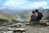 The amazing view from near the top of Mount Snowdon. The weather gods surely shined upon us today!