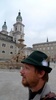 Tom with his new hat in Residenzplatz, Salzburg. Tomorrow we see if the hills are still alive and hopefully see a Mozart piano concert.