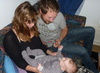 Aunty Gini and Uncle Tom meet Alex Turner. So adorable. Can we take him to South America?