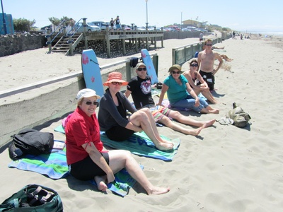 One final beach swim in Christchurch