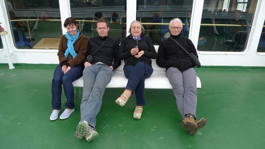 Keeping warm on the ferry