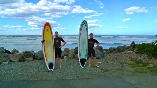Awesome surfer dudes.