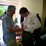 Alan tries to figure out how to attach great grandfathers fob watch