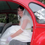 The bride sitting pretty