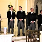 Celebrant Jean Packman joins the boys
