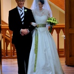 ... the bride and father of the bride to emerge!