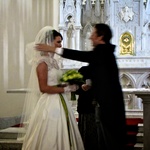 Tom removes Gini's veil - so smooth!