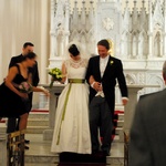 Time to exit the chapel to the classic wedding march