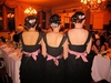 Three bridesmaids all in a row