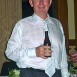 Alan dons Tom's hat - a little small perhaps?