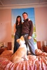 Family portrait on the bed ….. Why? I don't know! Why not?