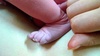 Little purple feet.