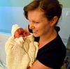 On our way out of the hospital.