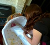 First attempt at sleeping in the bassinet - unsuccessful. 