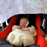 First car outing - she slept through most of it!