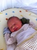 A typical pose after breaking out of the swaddle.