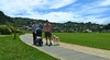 First family outting - a few turns around the park.