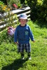 Mr Ben, busy gardening with a saw