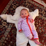 Cute fur suit from Great Uncle Peter and Aunty Pat