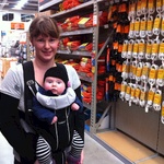 One of our many visits to Mitre 10.
