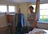 Alan helps construct our bed at Sunshine Ave.