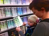 Picking out colours for Olives room